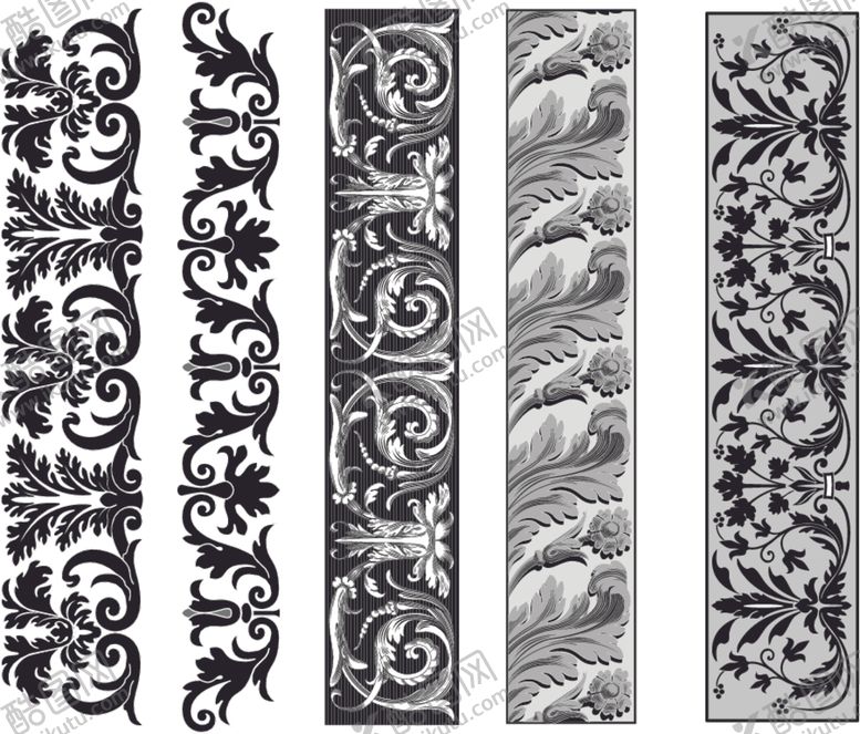 编号：95291410011146348623【酷图网】源文件下载-古典花边花纹