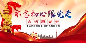 不忘初心跟党走党政展板党建专辑