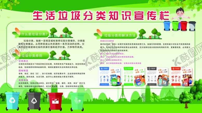 编号：53796605180117509113【酷图网】源文件下载-垃圾分类知识宣传栏