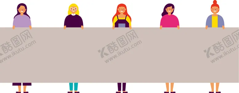 编号：17654010082038411805【酷图网】源文件下载-多人举牌子