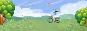 春天出游踏青banner