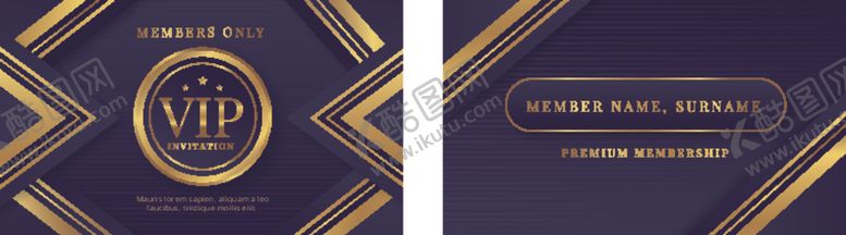 编号：99460612090356447937【酷图网】源文件下载-矢量紫色会员卡素材