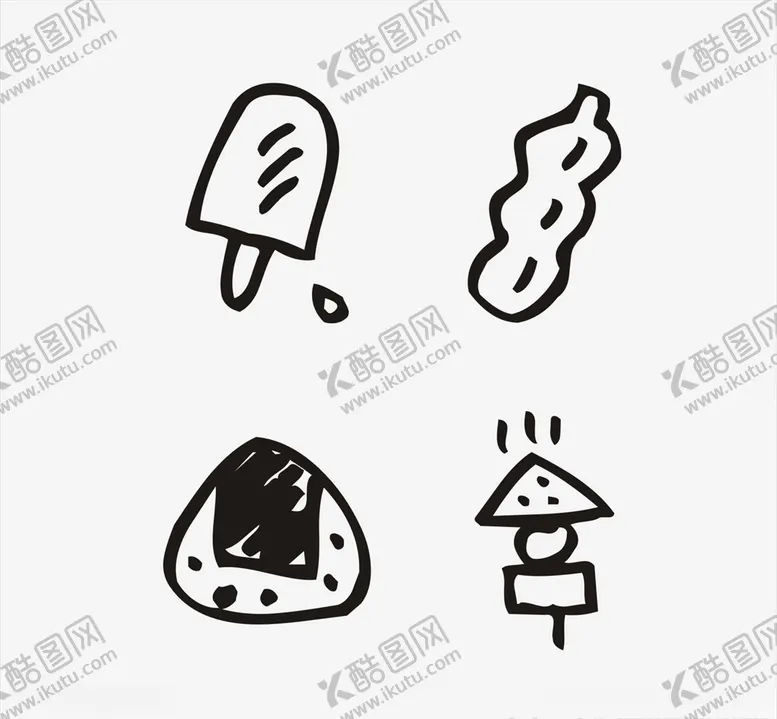 编号：25061003211243584906【酷图网】源文件下载-小吃简笔画