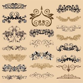 复古华丽装饰花纹图案集