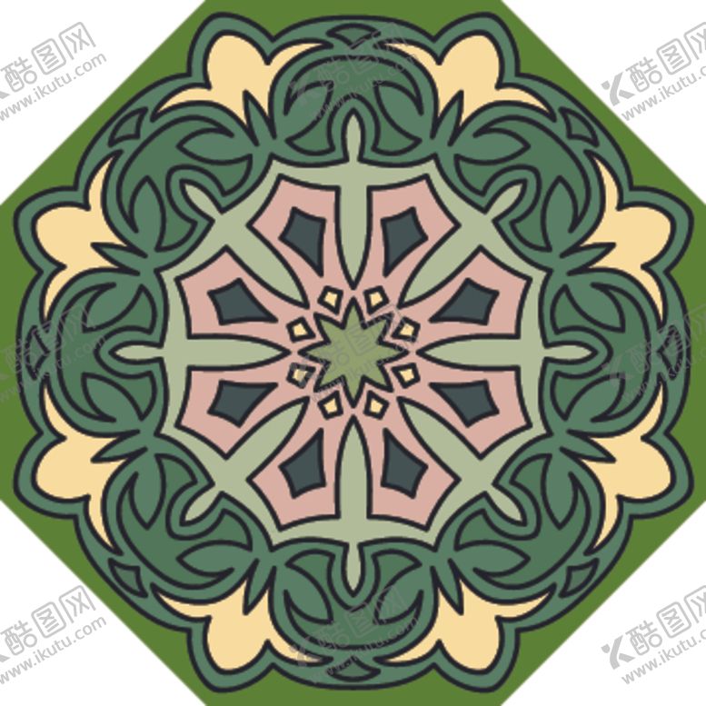 编号：44323410301111463077【酷图网】源文件下载-古典少数民族花纹底纹矢量