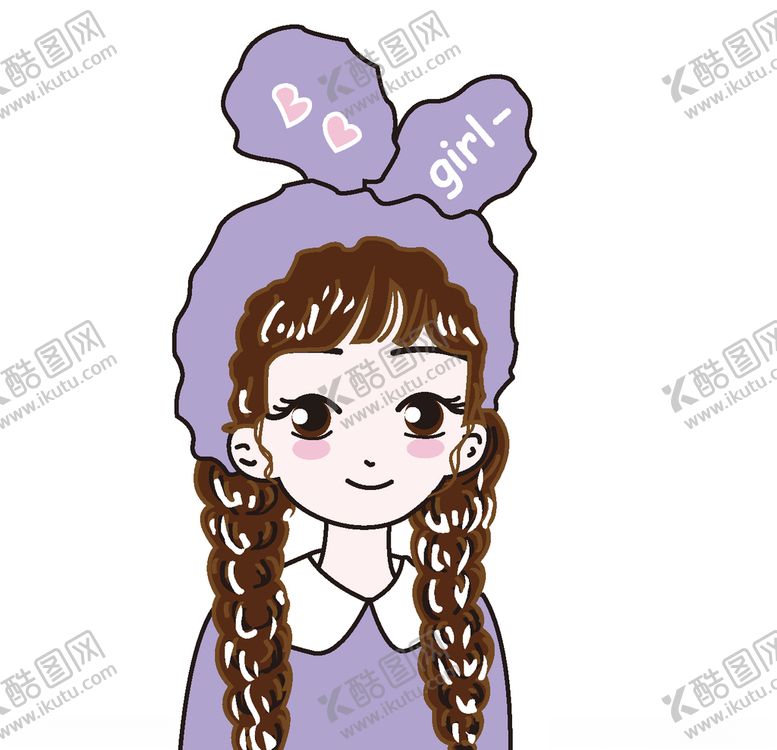 编号：70832205111405543405【酷图网】源文件下载-女孩麻花辫