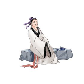 茶道传统人物国风合成海报素材