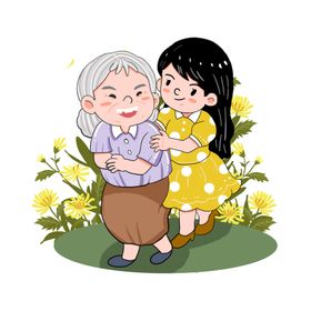 老人与菊花