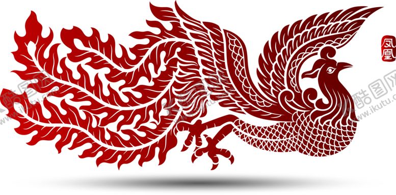 编号：36388909190524189198【酷图网】源文件下载-国潮凤凰插画