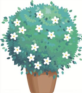 花朵园林植物喷绘