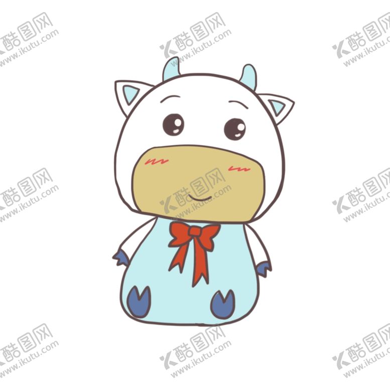 编号：28438904191741024040【酷图网】源文件下载-简笔画牛