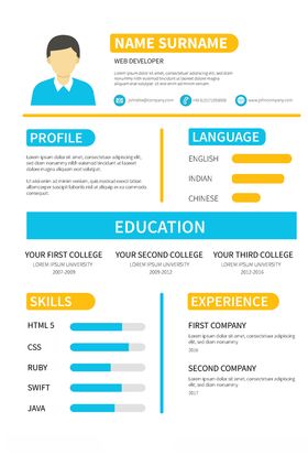 个人简历模板求职海报