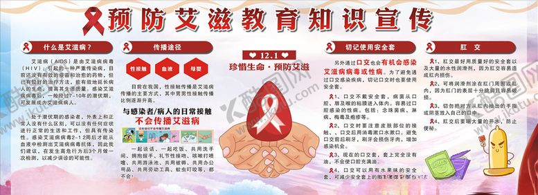 编号：26218707061555065914【酷图网】源文件下载-艾滋病宣传栏