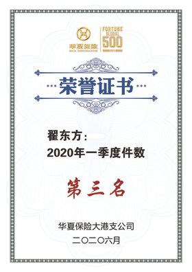 荣誉证书