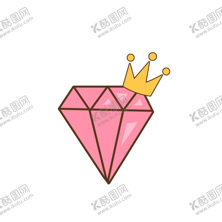 编号：39887610281805265511【酷图网】源文件下载-手绘钻石宝石水晶珠宝免扣素材