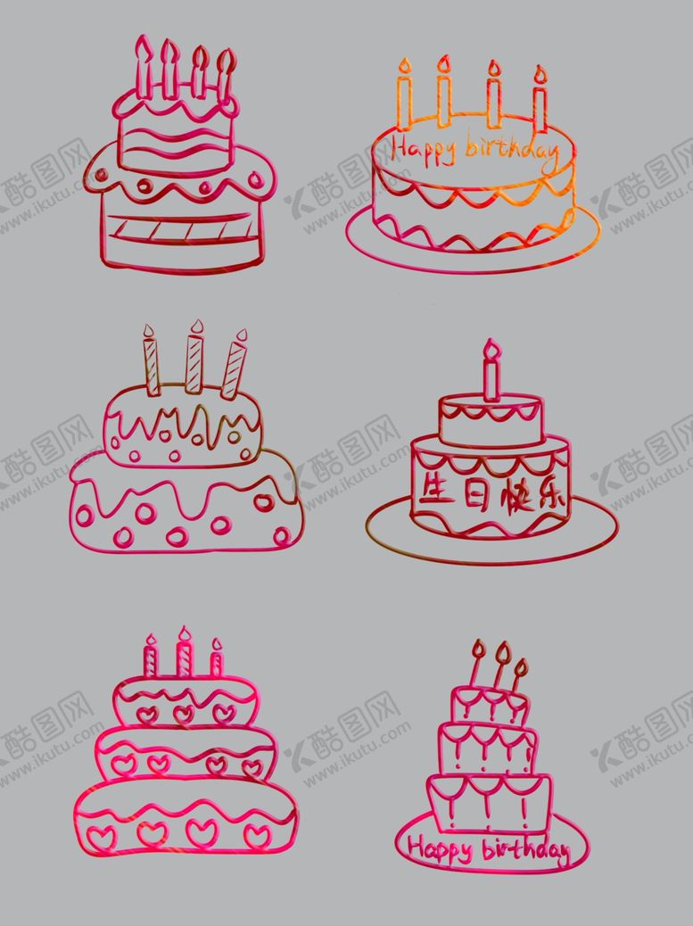 编号：21693109302035025254【酷图网】源文件下载-手绘蛋糕