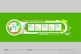 校园文化墙绿色