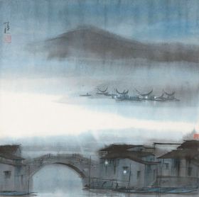 中式山水风景画