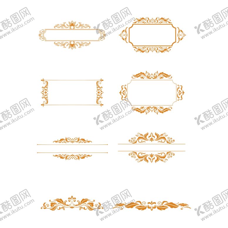 编号：66088204181040429442【酷图网】源文件下载-欧式花纹边框素材