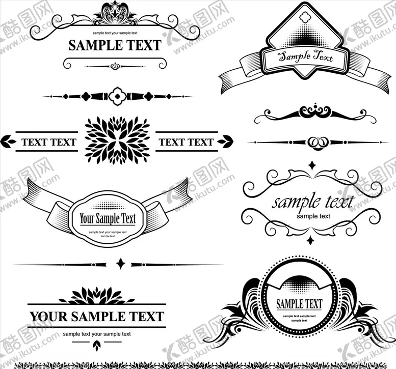 编号：40215609221650595808【酷图网】源文件下载-时尚花纹边框