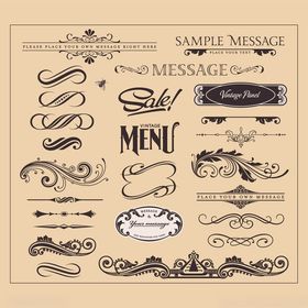 复古装饰性文字设计元素