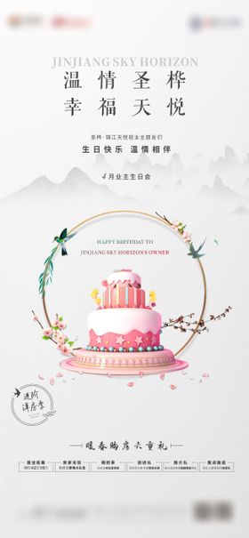 房地产生日活动海报