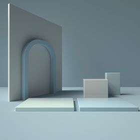 立体展台C4D电商海报台子品示背景彩妆化妆品