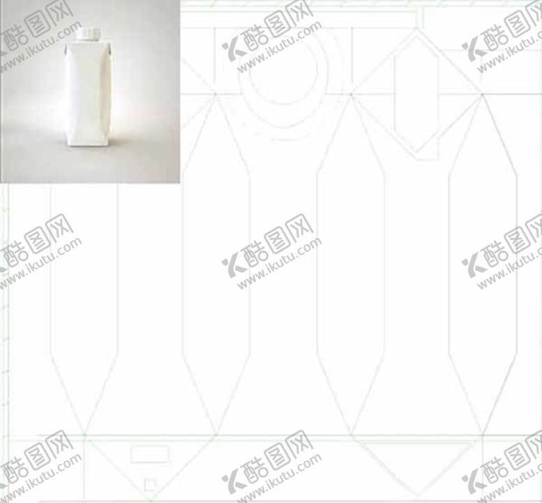 编号：23293307040154304697【酷图网】源文件下载-牛奶瓶包装展开图