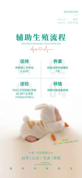 辅助生殖流程海报