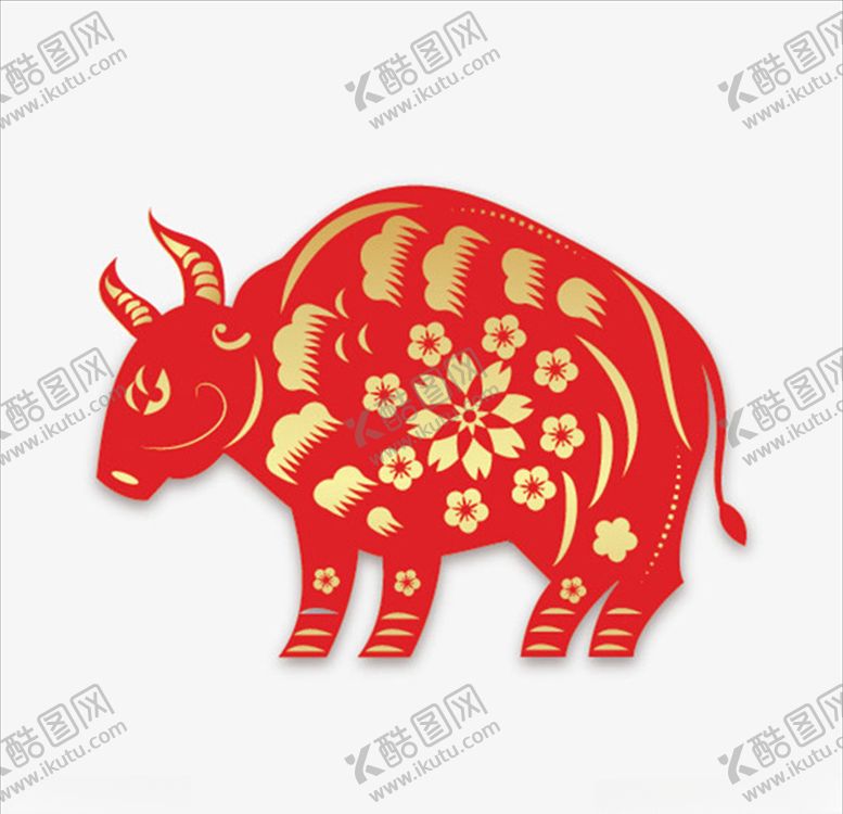 编号：24458710171300479774【酷图网】源文件下载-新年牛年剪纸