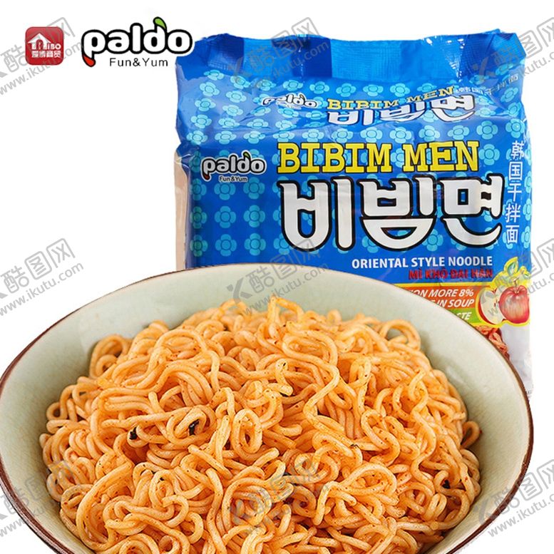 编号：35726510010504416660【酷图网】源文件下载-八道韩国干拌面（5连包）