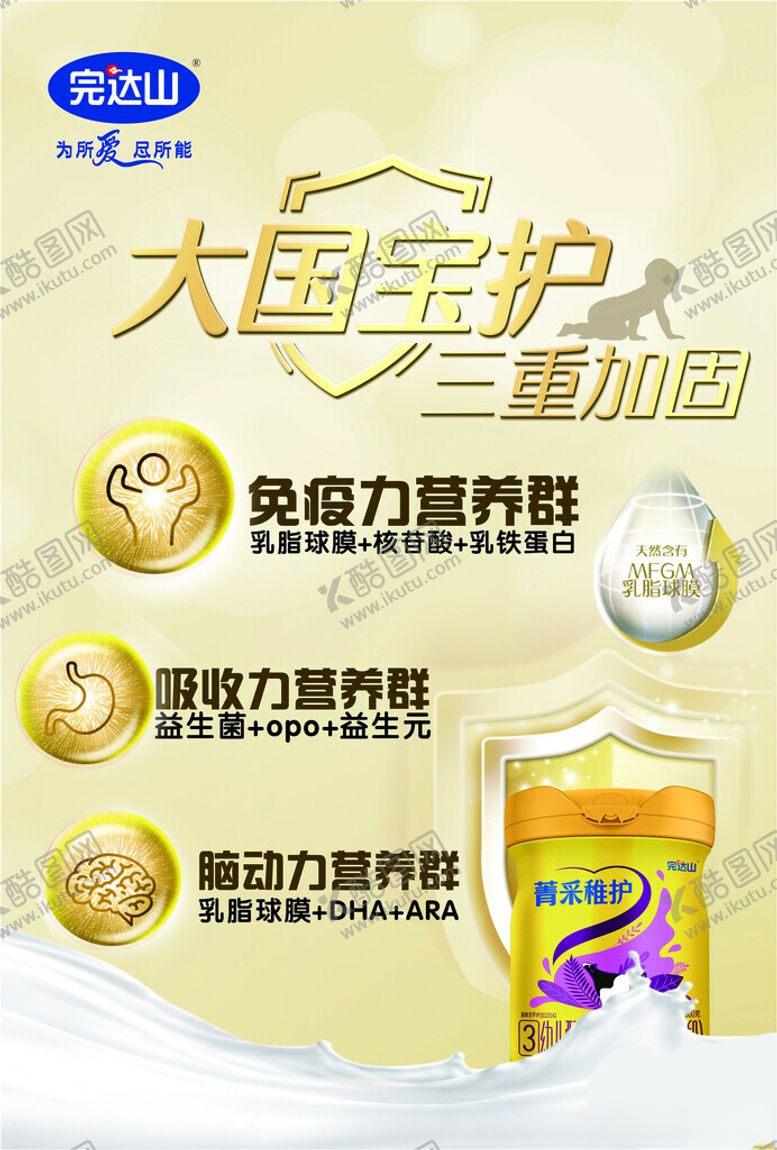 编号：62580801141114583795【酷图网】源文件下载-完达山菁采稚护大国宝护海报