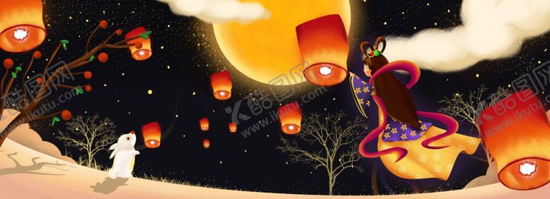 编号：75145805050113515626【酷图网】源文件下载-中秋节插画卡通清新背景素材