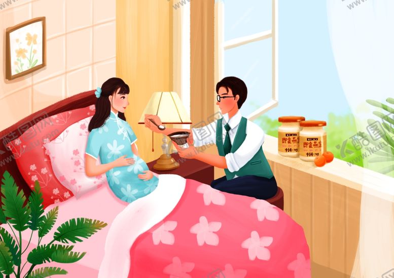 编号：63629410271308332581【酷图网】源文件下载-女性养生插画之燕窝