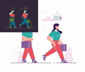 卡通人物商业插画电脑购