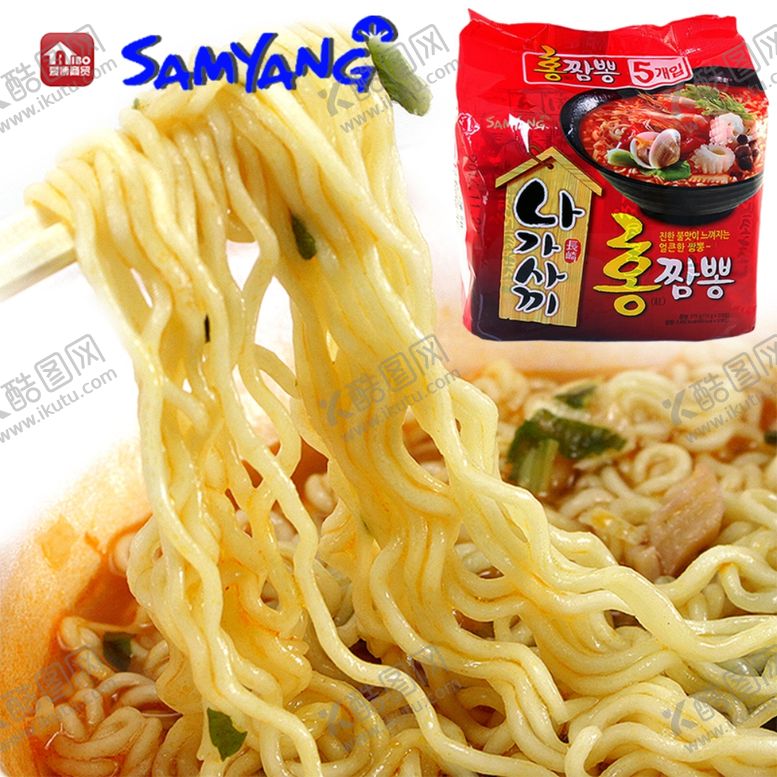编号：13771010122041425699【酷图网】源文件下载-三养海鲜红拉面韩国方便面