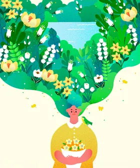 小清新简约创意海报图片晰乡村高花