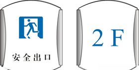 安全出口楼层标识牌