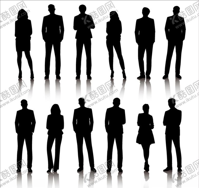 编号：38177609241007095681【酷图网】源文件下载-商务人物剪影