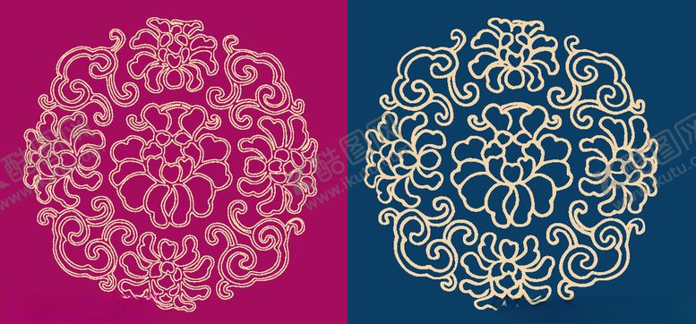 编号：95448604180125207741【酷图网】源文件下载-圆形底纹中国风矢量纹饰