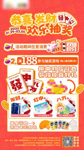 新年抽奖活动宣传海报