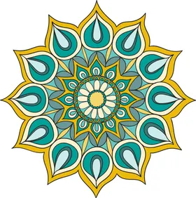 彩色复古花纹