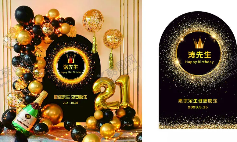 编号：52199002071249442092【酷图网】源文件下载-生日异形板高档