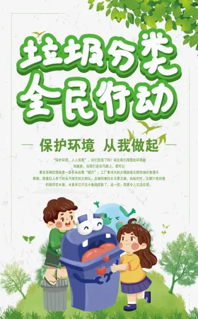 垃圾分类展板广告社区