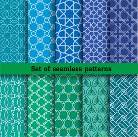 几何无缝图案集合