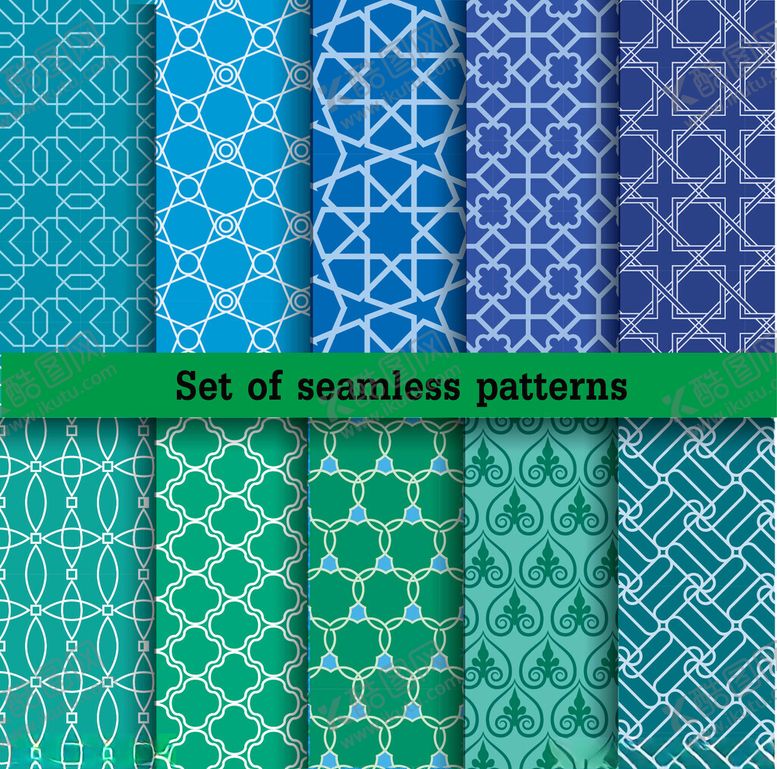 编号：24921111142303523685【酷图网】源文件下载-几何无缝图案集合