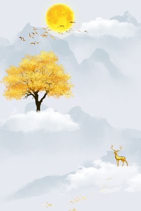 抽象麋鹿玄关