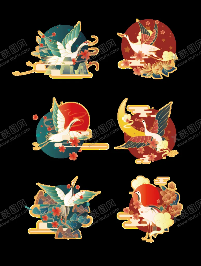 编号：99583910160429558453【酷图网】源文件下载-仙鹤