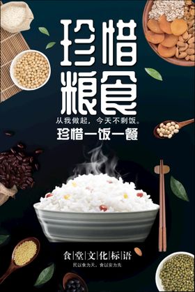 珍惜粮食海报