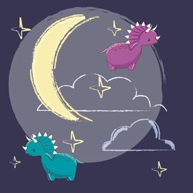 手绘卡通恐龙